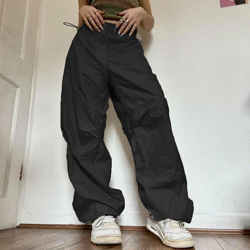 BAGGY PANT PARACHUTE - Shyrz - streetwear - y2k - casual - vanilla 