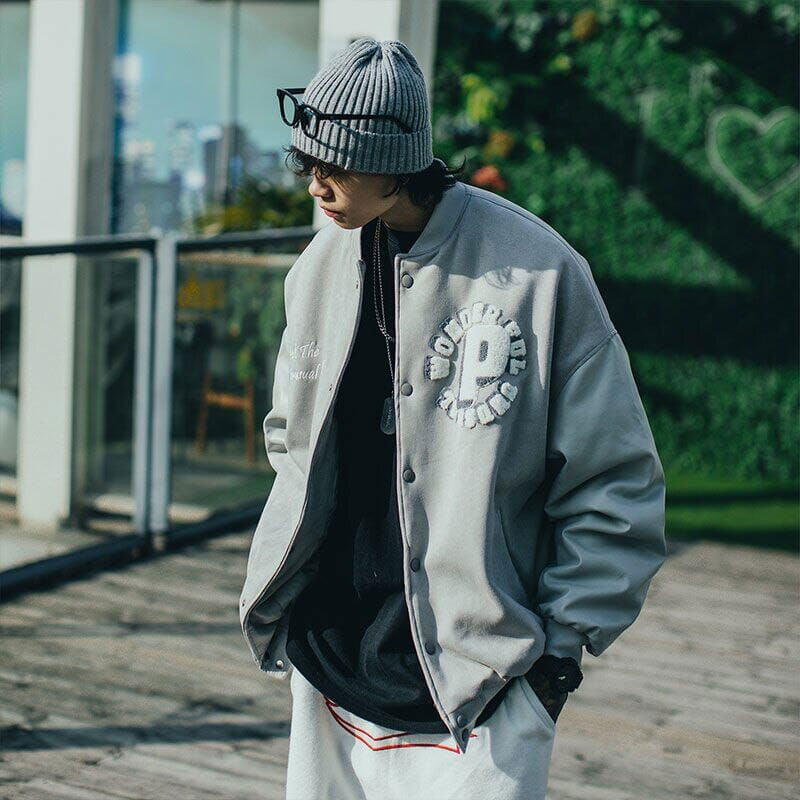 BASEBALL JACKET "CRÉATION" - Shyrz - streetwear - y2k - casual - vanilla 