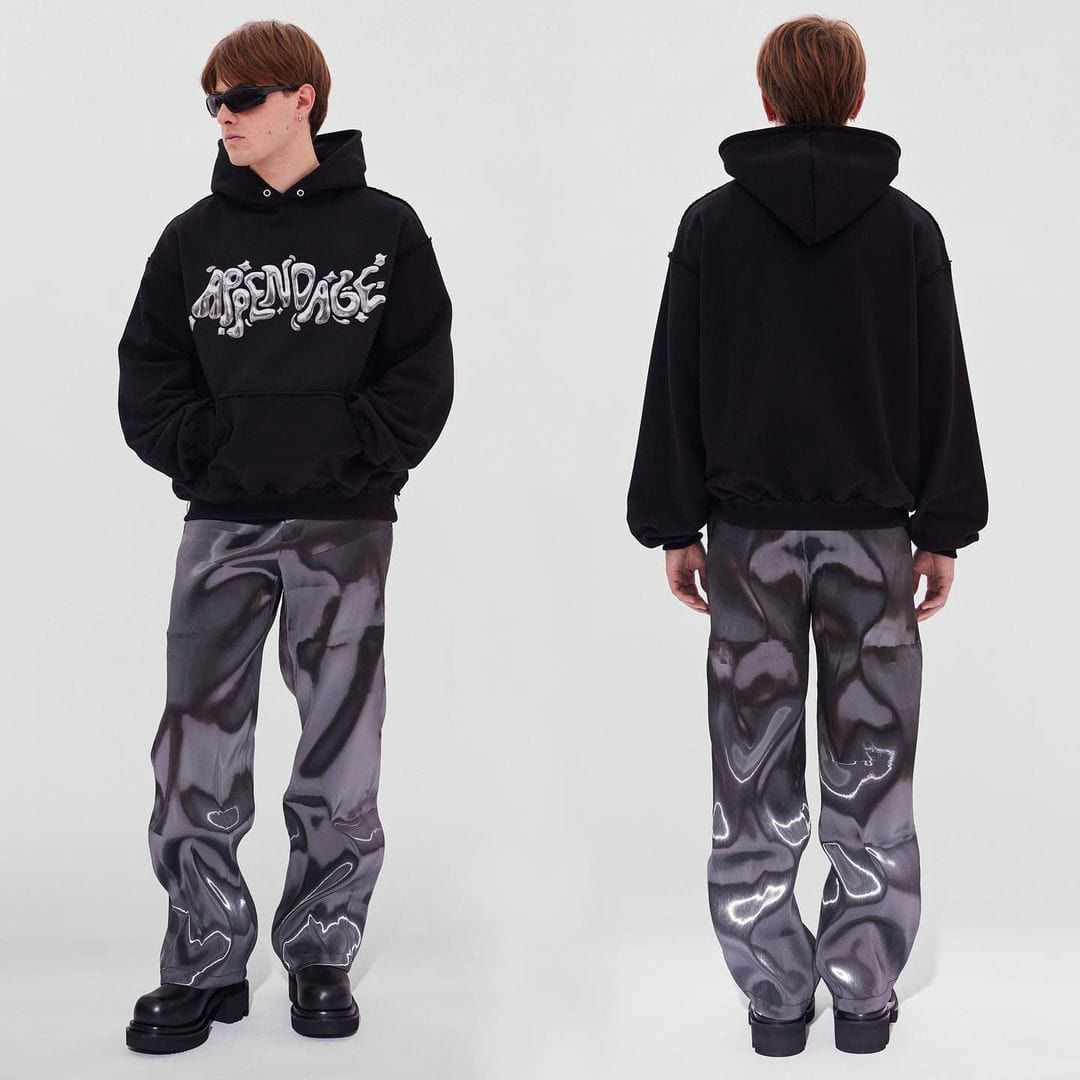 HOODIE "CHROMAPPENDAGE" - Shyrz - streetwear - y2k - casual - vanilla 