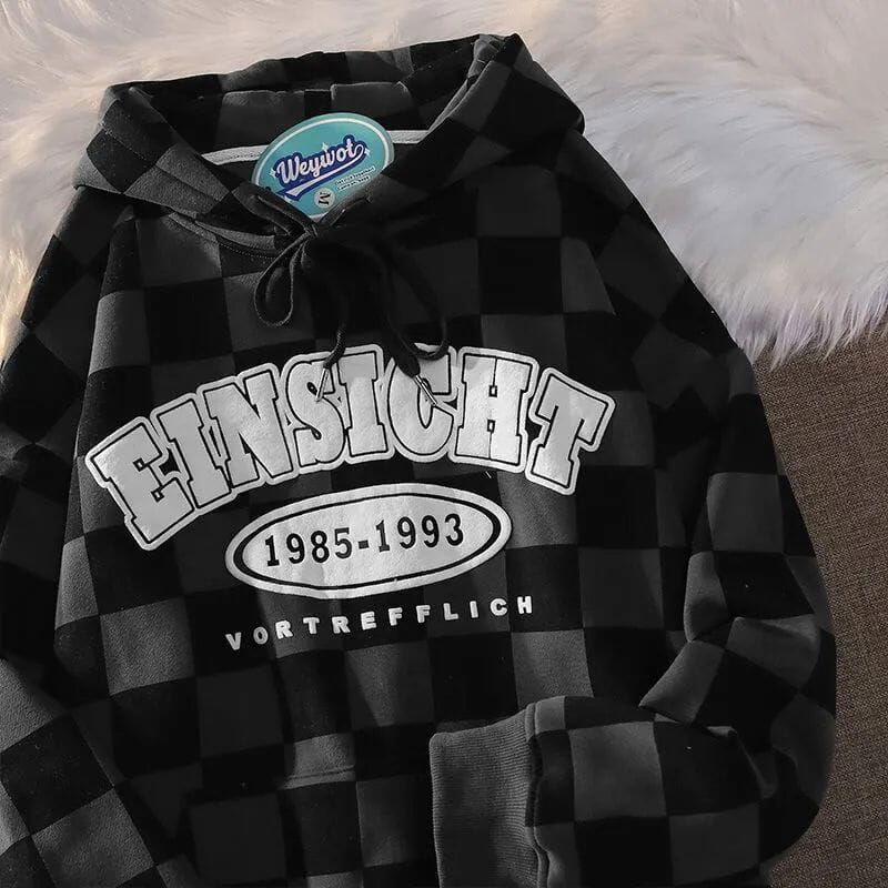 HOODIE "EINSICHT" - Shyrz - streetwear - y2k - casual - vanilla 