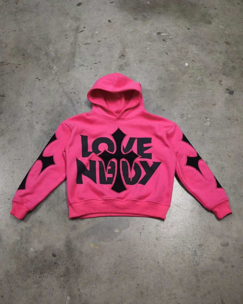 HOODIE "LOVENBDY" - Shyrz - streetwear - y2k - casual - vanilla 