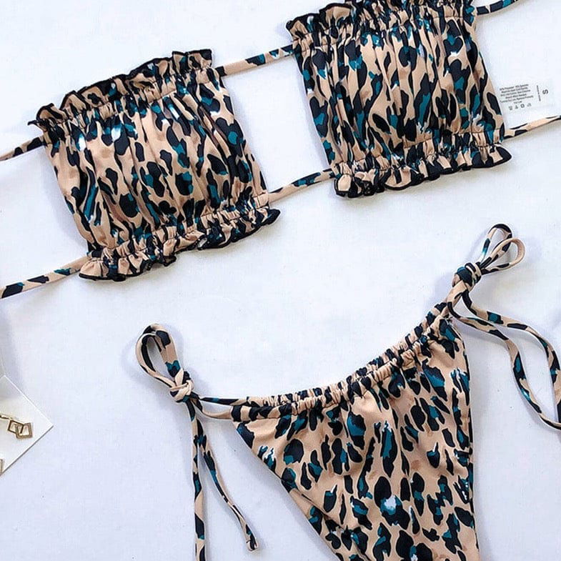 MAILLOT DE BAIN "LEOPARD" - Shyrz - streetwear - y2k - casual - vanilla 