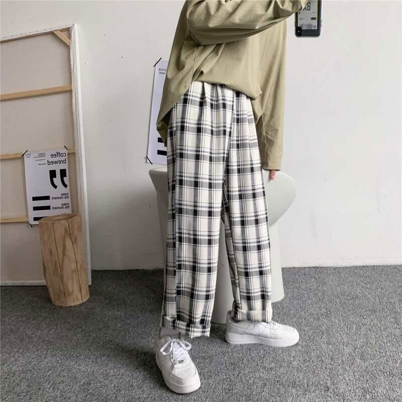 PANTALON HOMME "TILE" LARGE - Shyrz - streetwear - y2k - casual - vanilla 