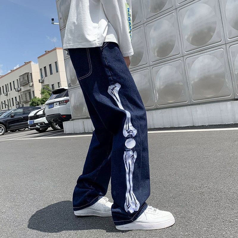 PANT "SKELETON" - Shyrz - streetwear - y2k - casual - vanilla 