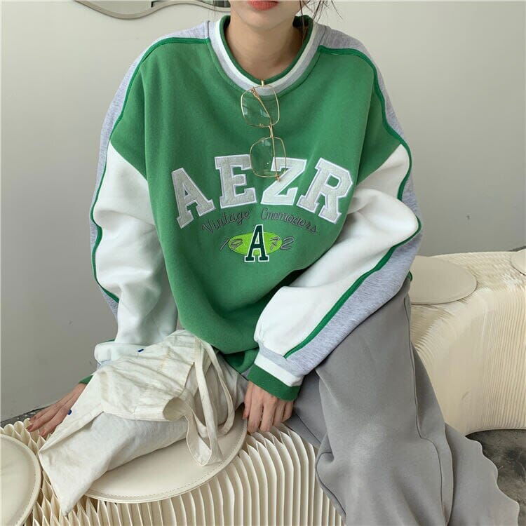 SWEAT "AEZR" - Shyrz - streetwear - y2k - casual - vanilla 