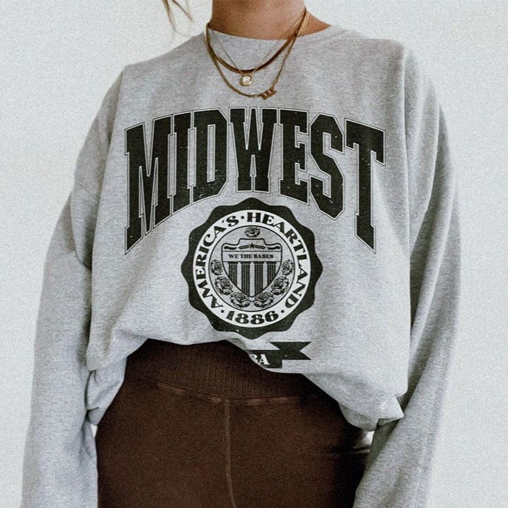 SWEAT "MIDWEST" - Shyrz - streetwear - y2k - casual - vanilla 