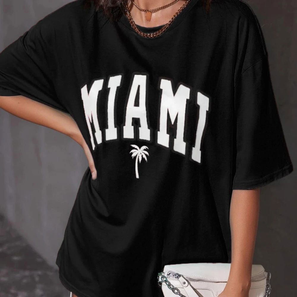 T-SHIRT "MIAMI" - Shyrz - streetwear - y2k - casual - vanilla 