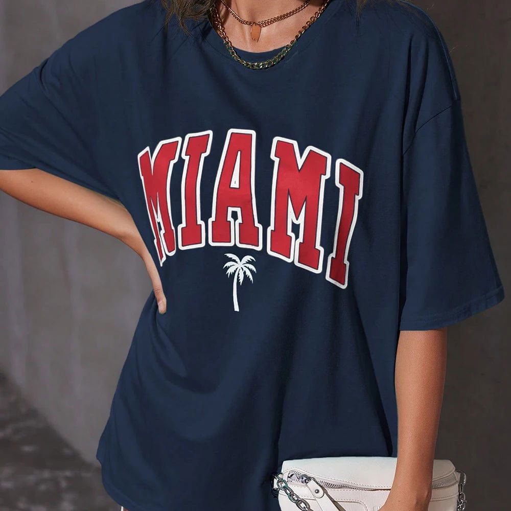 T-SHIRT "MIAMI" - Shyrz - streetwear - y2k - casual - vanilla 